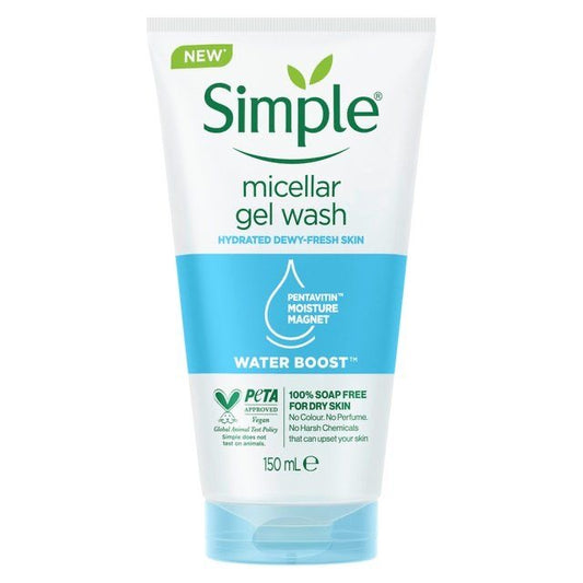 Simple Micellar facial gel wash. 150ml