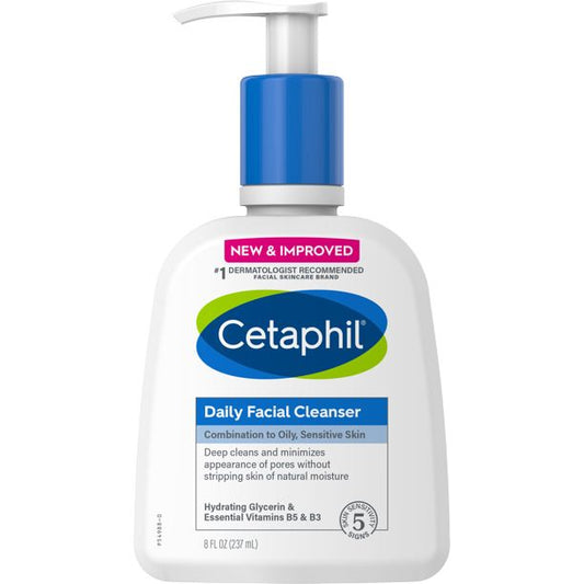 Cetaphil Daily Facial cleanser. 237ml for Combination, Oily & sensitive skin